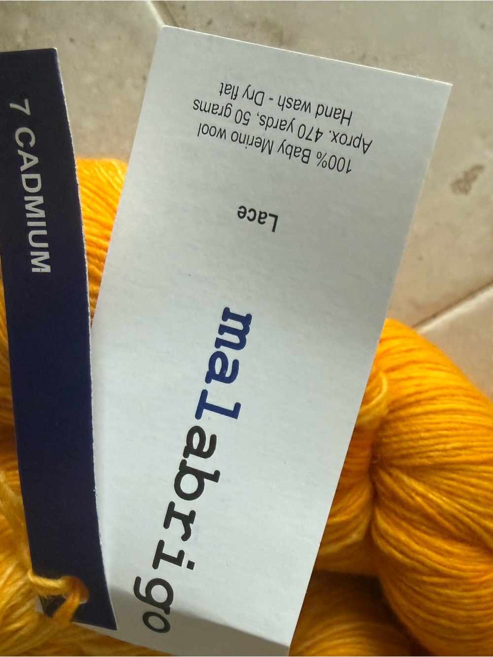 Malabrigo Lace Yarn in Vibrant Golden Yellow - Cadmium